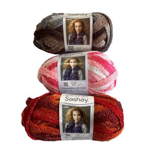 3 Skeins Yarn Red Heart Boutique 3.5 oz Sashay Acrylic/Polyester w/ glittery